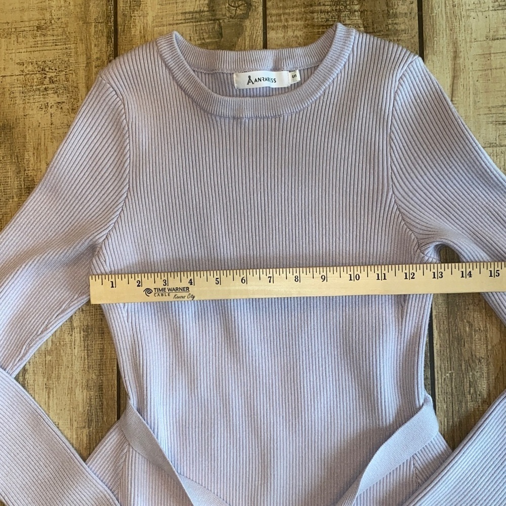 ANRABESS Women's Fall Crewneck Long Sleeve Dress with Tie Features - Picture 6 of 12